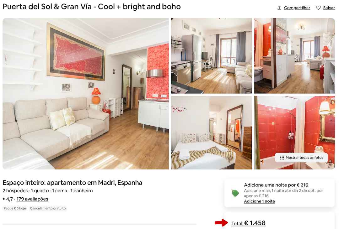 Hospedagem em Madrid próxima à Puerta del Sol